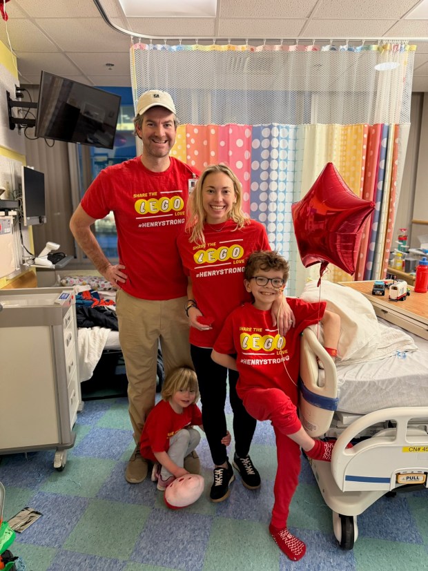 Chris, Jessica, Willow and Henry Neligon at Children's Hospital of Philadelphia. (Contributed photo)