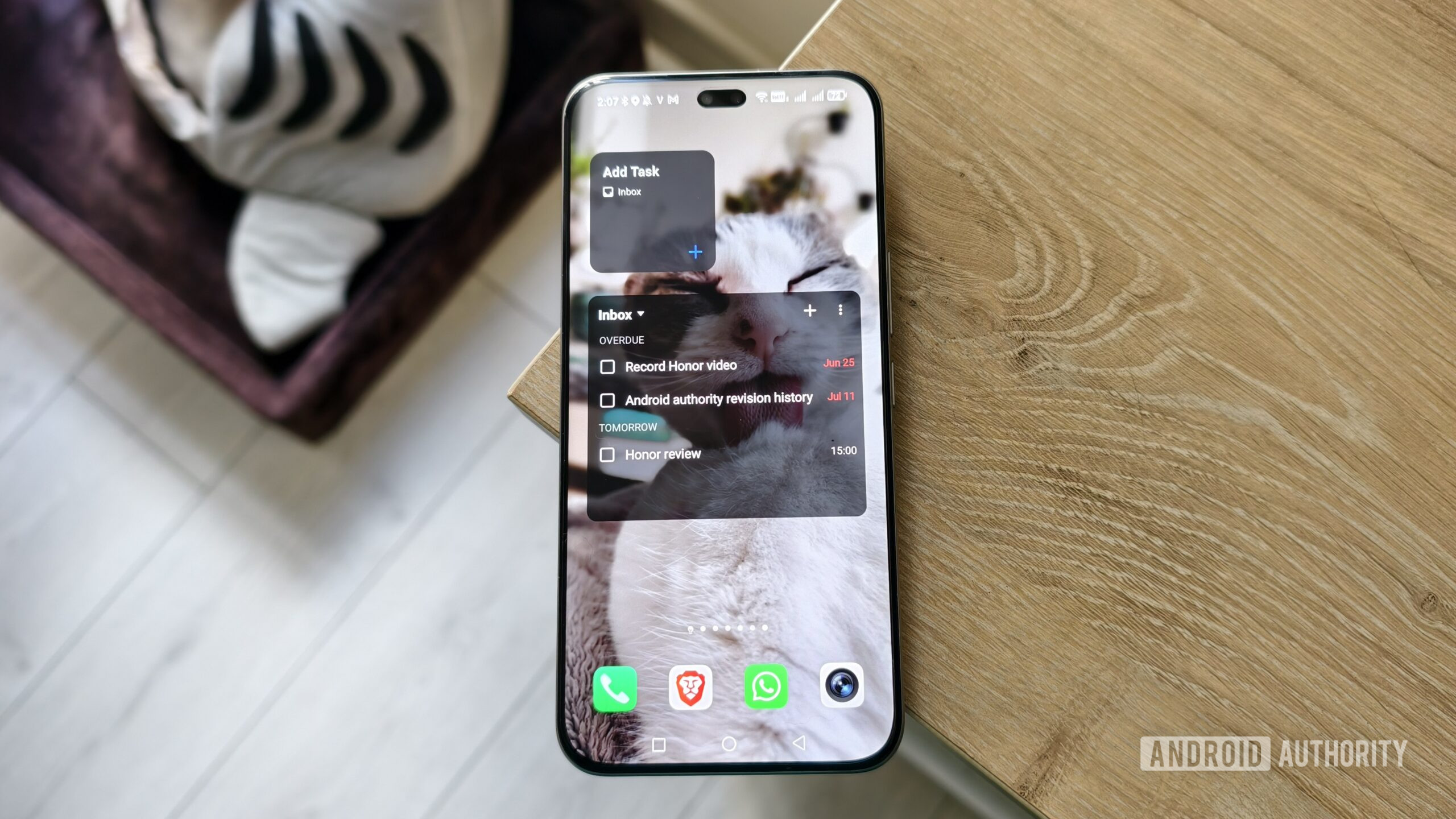 ticktick widgets on an android smartphone laying on a table ticktick widgets on an android smartphone laying on a table