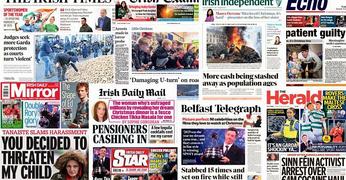 What the papers say: Friday's front pages