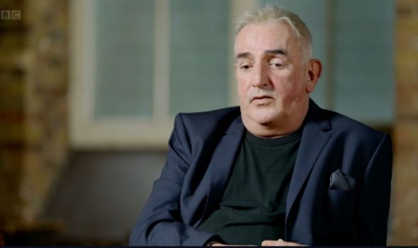 Gavin Burrows, a private detective, looking downwards.