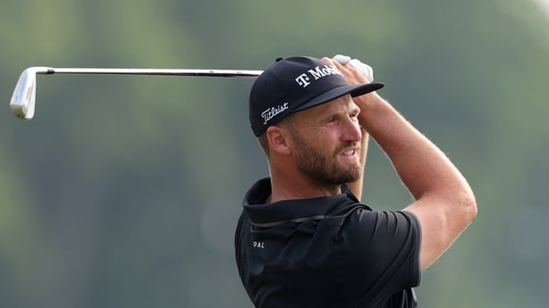 Wyndham Clark of the United States hits a tee shot on the fifth hole during the second round of the 125th U.S. OPEN at Oakmont Country Club on June 13, 2025 in Oakmont, Pennsylvania.