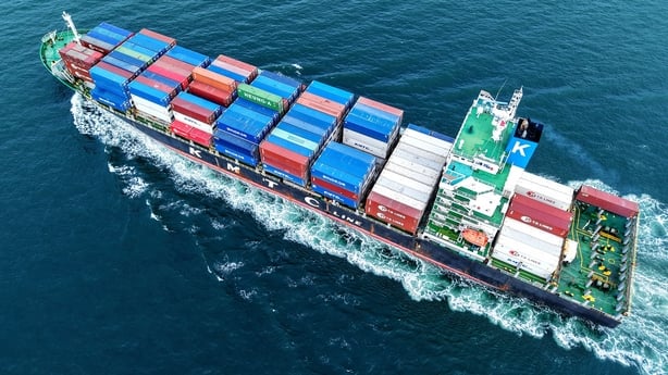 a ship with containers on it