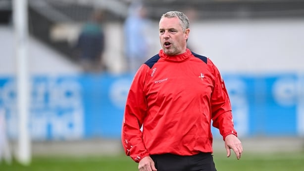 19 May 2025; Louth coach Gavin Devlin before the Electric Ireland Leinster GAA Football Minor Championship final match between Offaly and Louth at Cedral St Conleth's Park in Newbridge, Kildare. Photo by Piaras Ó Mídheach/Sportsfile