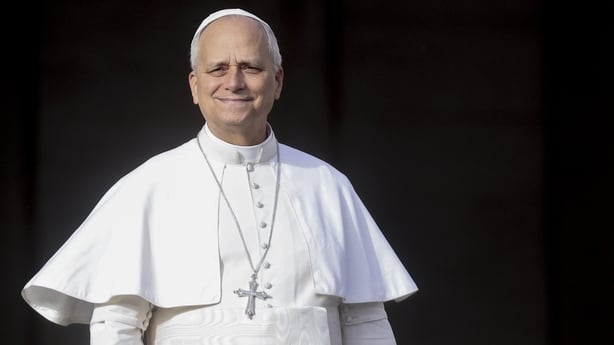 Pope Leo XVI greets the faithful in St Peter's Square before celebrating a mass on the occasion of the Jubilee of the poor