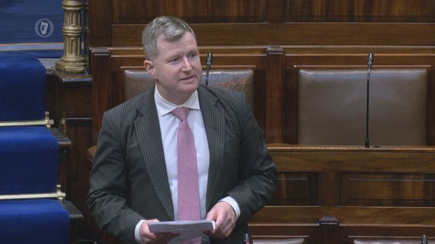 Fianna Fáil TD Malcom Byrne speaking in the Dáil