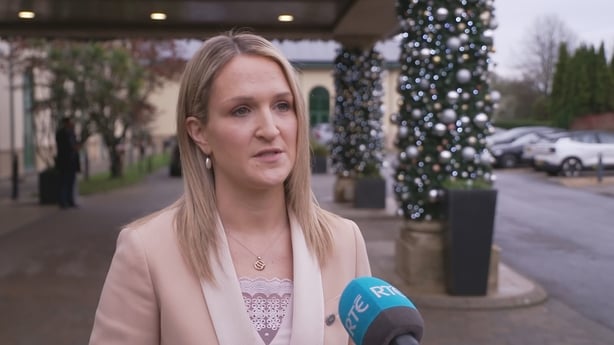 Helen McEntee speaking at the British Irish Council in Wales