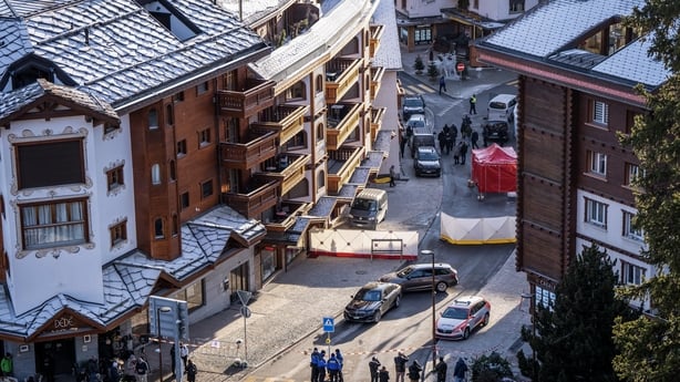 This photograph shows the area around the bar Le Constellation after a fire ripped through the venue