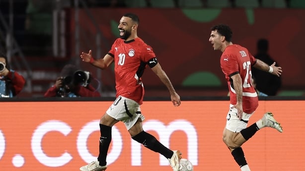 Mo Salah scores for Egypt against Benin at the Africa Cup of Nations 