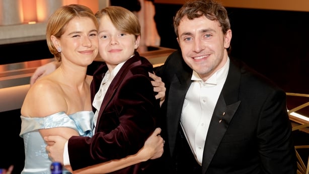 Jessie Buckley, Jacobi Jupe and Paul Mescal at the 83RD ANNUAL GOLDEN GLOBES