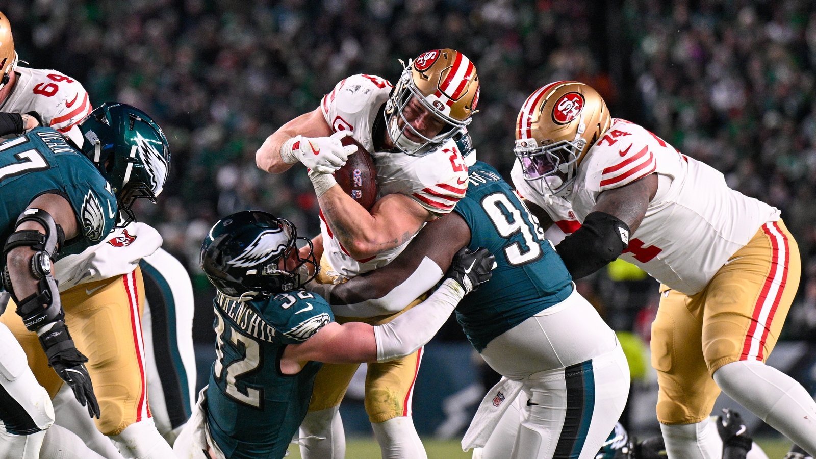 49ers eliminate defending Super Bowl champions Eagles