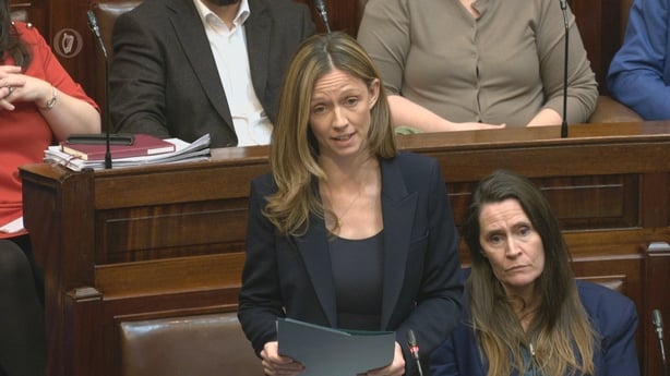 Social Democrats leader Holly Cairns speaking in the Dáil
