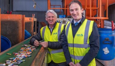 Appeal to recycle used batteries, small electrical items