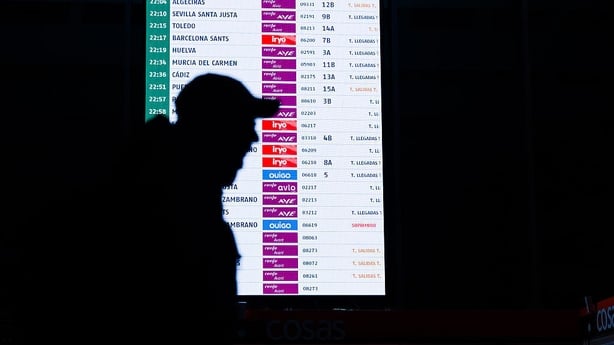 Information screen at Madrid-Puerta de Atocha-Almudena Grandes station
