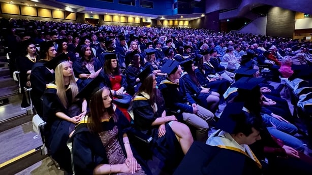 A graduation ceremony is pictured at the University of Limerick