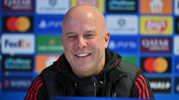 MARSEILLE, FRANCE - JANUARY 20: Liverpool head coach Arne Slot speaks during a press conference at Stade de Marseille ahead of the UEFA Champions League match between Marseille and Liverpool in Marseille, France, on January 20, 2026. (Photo by Mustafa Yalcin/Anadolu via Getty Images)