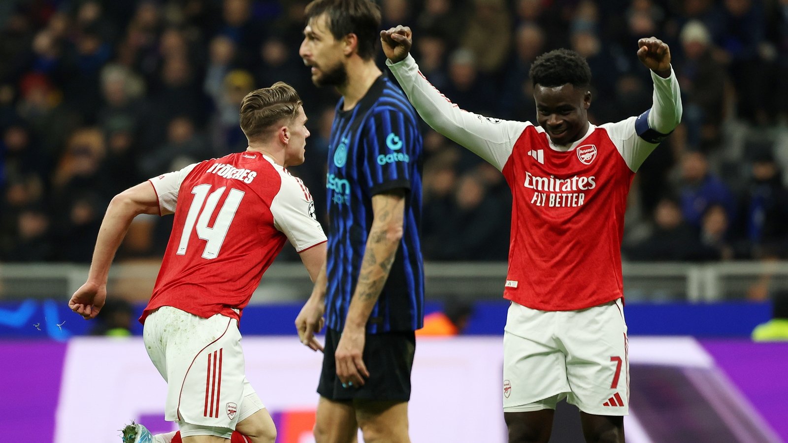 Gunners too good for Inter with top-two place secure