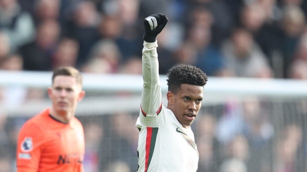 Chelsea's Estevao celebrates scoring his side's first goal during the Premier League match between Crystal Palace and Chelsea at Selhurst Park on January 25, 2026 in London, England.