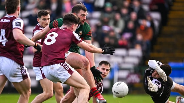 Aidan O'Shea of Mayo scored goal against Galway - 2026 Allianz Football League