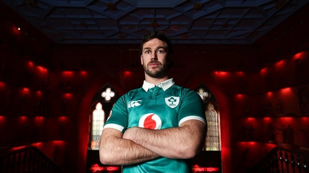 Caelan Doris poses for a portrait during the launch of the Guinness Six Nations Rugby Championship at The Hub in Edinburgh, Scotland. Photo by Ross MacDonald/Sportsfile