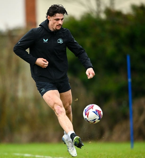 Joshua Kenny during Leinster Rugby squad training at UCD in Dublin.