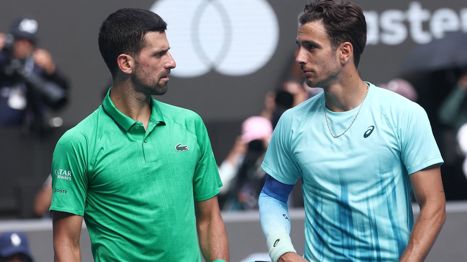 Musetti, two sets up against Djokovic, retires injured - RTE.ie