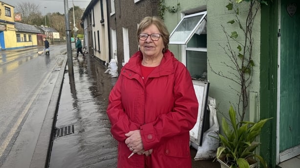 Maureen Peare - Enniscorthy floods - pic - Barry Gallagher - RTE