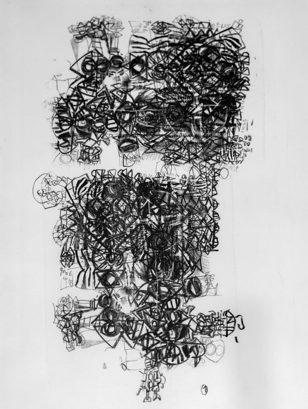 Artwork from the late Beatle Stuart Sutcliffe goes on display at the Beatles Museum in Liverpool, Merseyside Photo: Peter Byrne/PA Wire