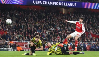 Arsenal top Champions League standings with 100% record