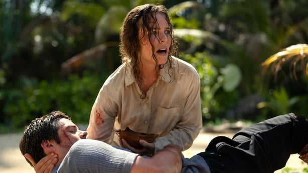 Dylan O'Brien as Bradley Preston and Rachel McAdams as Linda Liddle in Send Help Photo: Brook Rushton