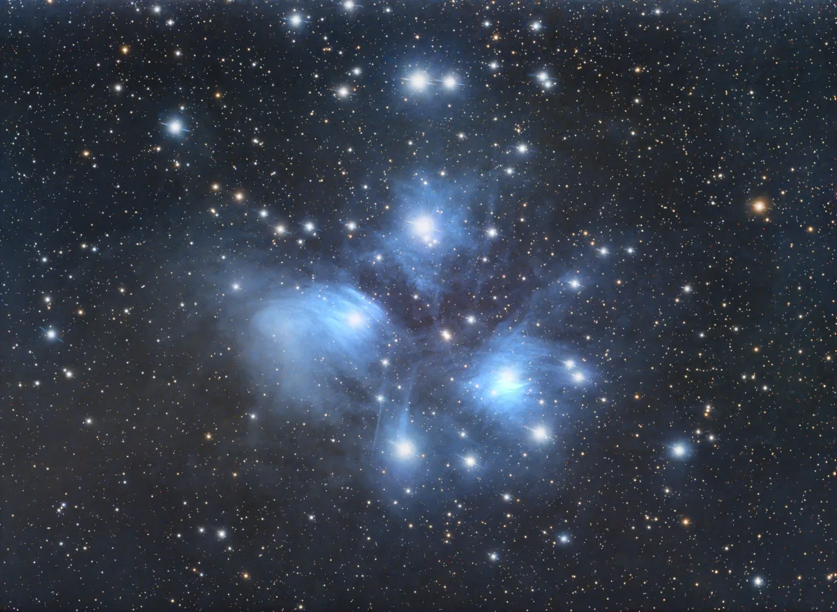 The Pleiades, M45 Amit Sharma, Aylesbury, Buckinghamshire, 18 November 2025 Equipment: Atik Horizon camera, TS APO65Q refractor, Sky-Watcher AZ-EQ5 Pro mount