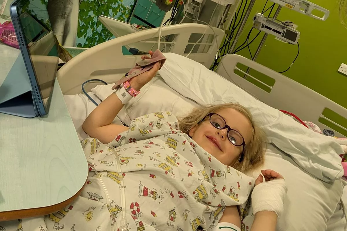 PA REAL LIFE: Sofia after her life-saving operation that left her paralysed. 