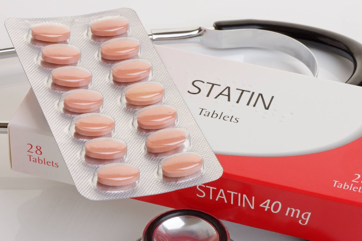 A generic pack of statins with a stethoscope. A controversial anti cholesterol medication.All logos removed.
