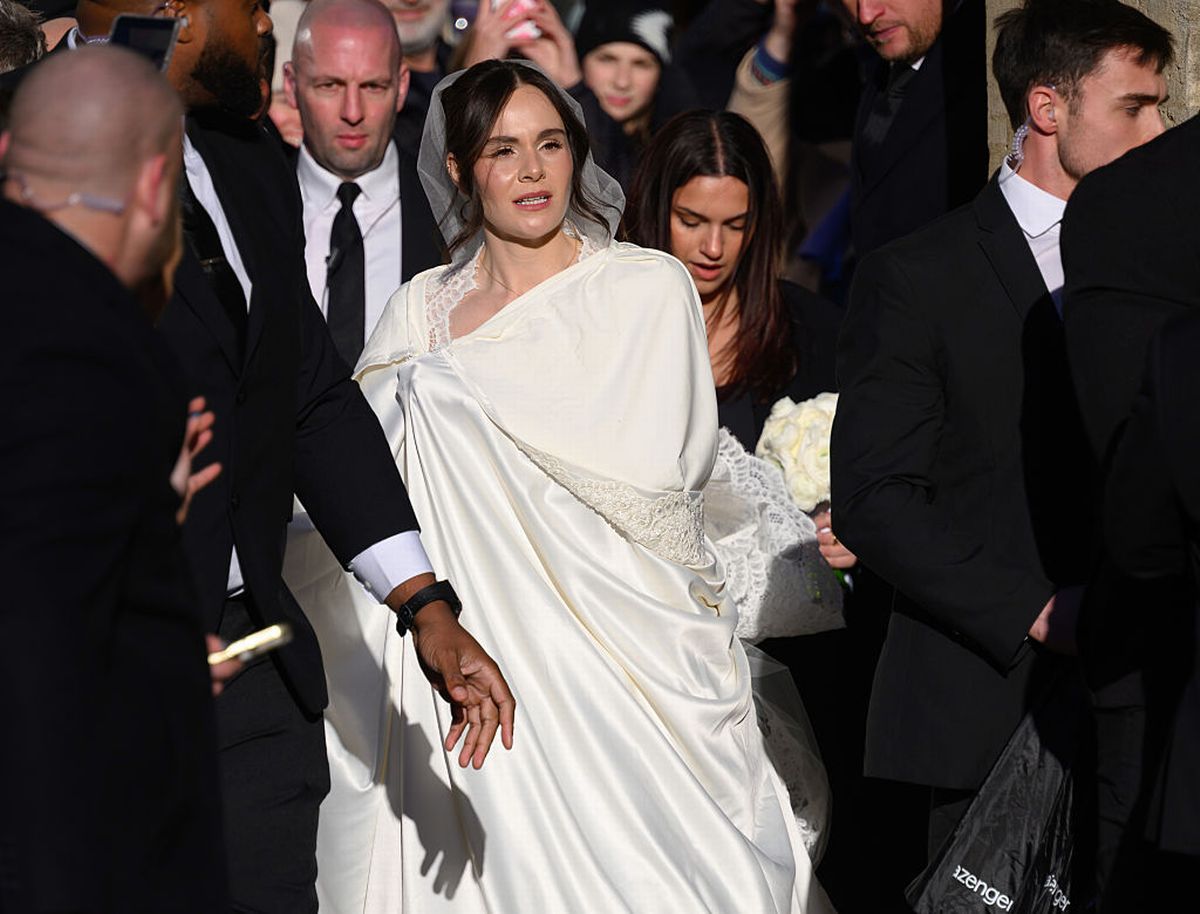 Holly Ramsay arrives for her wedding to Adam Peaty at Bath Abbey on December 27, 2025 in Bath, England