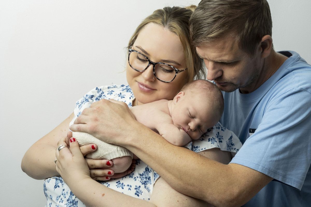 Molly with fiancé Michael and son Hudson (Kennedy News/Martin Steel Photography)
