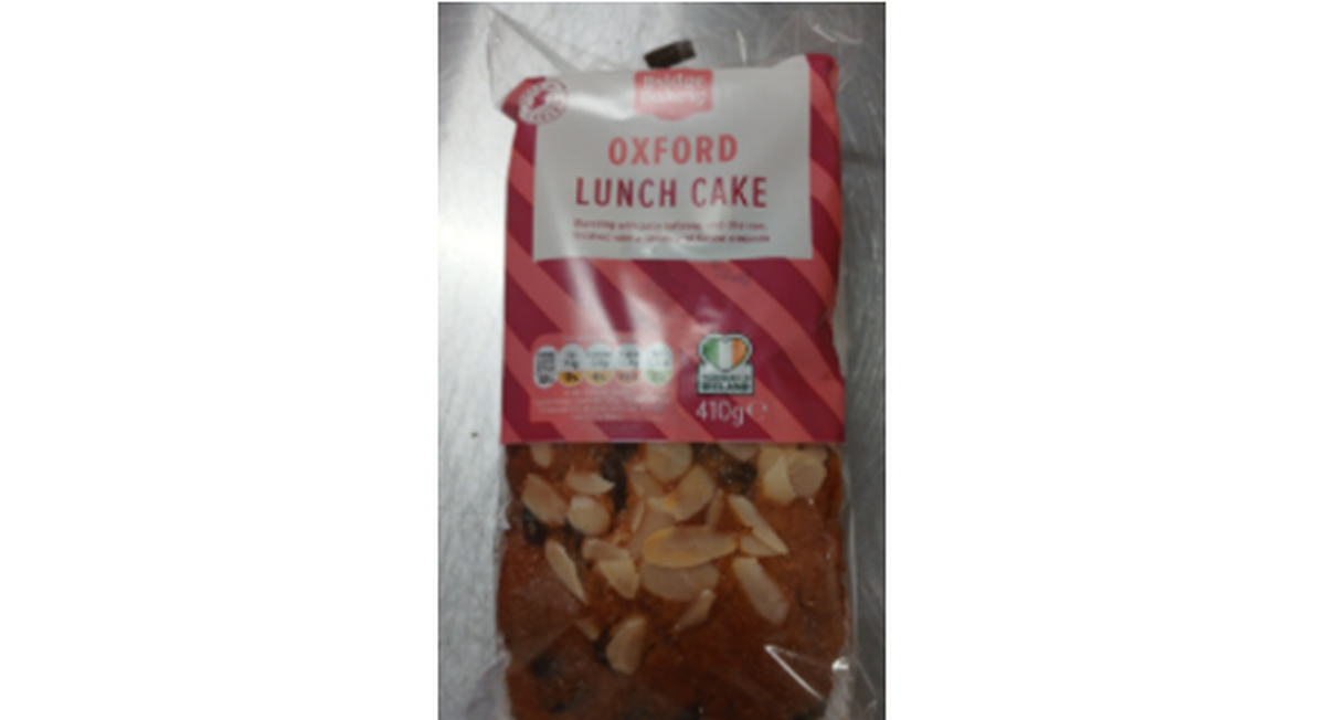 Incorrectly declared almonds in Bridge Bakery Oxford Lunch Cake