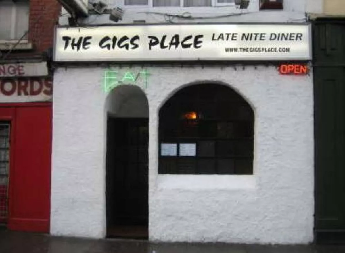A colour photo of the outside of The Gigs Place restaurant on South Richmond Street in Dublin