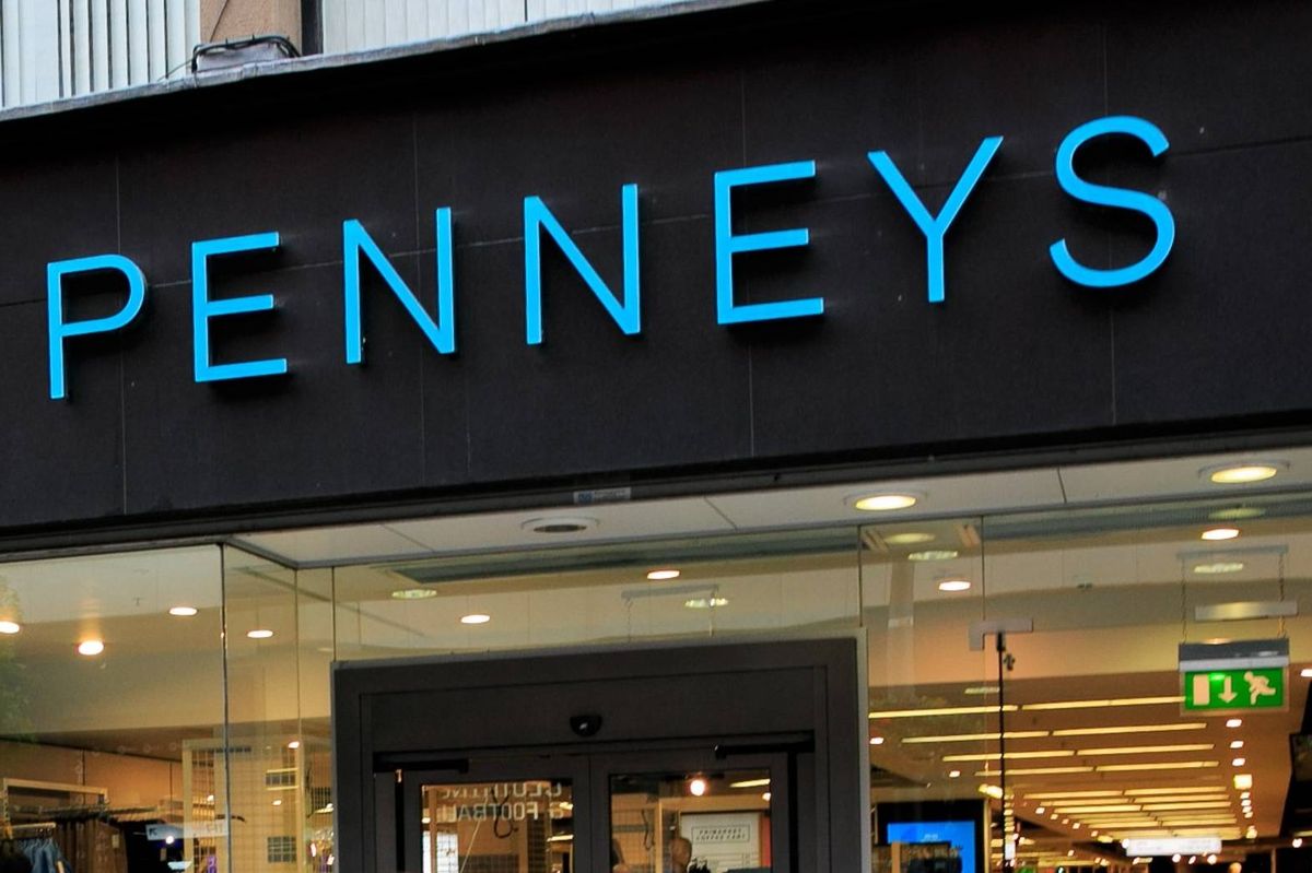 Stock image of a Penneys storefront in Ireland