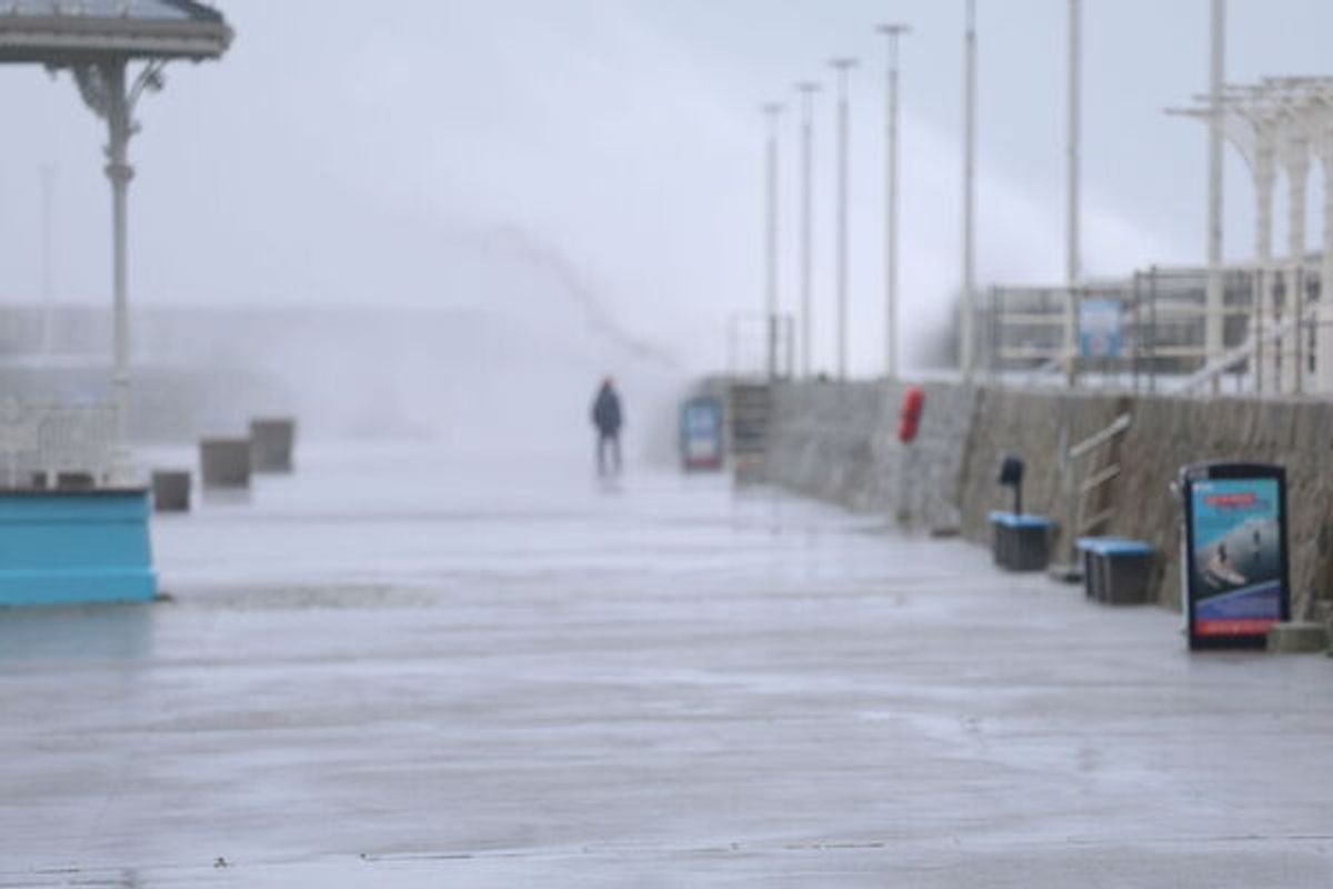 Storm Bram scenes in Dun Laoghaire