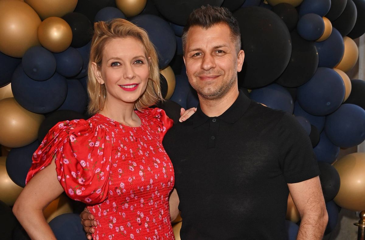 LONDON, ENGLAND - MAY 13: Rachel Riley and Pasha Kovalev attend the press night performance of "The Comedy About Spies" at The Noel Coward Theatre on May 13, 2025 in London, England. (Photo by Alan Chapman/Dave Benett/Getty Images)