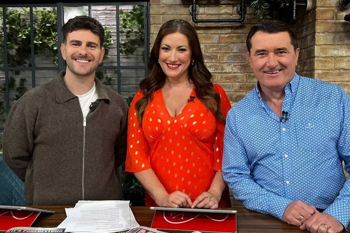 Eric Roberts with Martin King and Elaine Crowley on Ireland AM