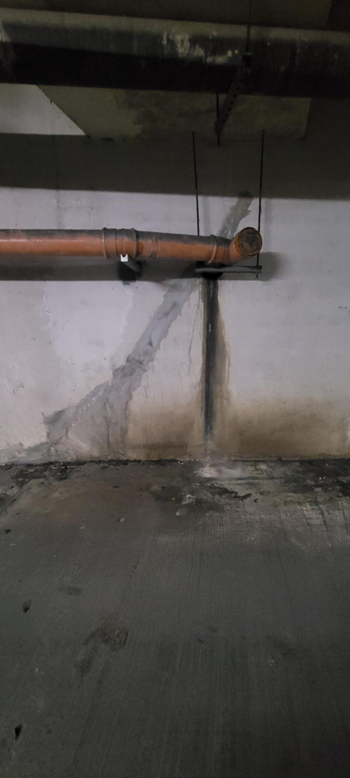 Sewage flooding and drains issue in the underground car park of Clare Village Apartments