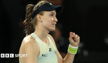 Elena Rybakina celebrates