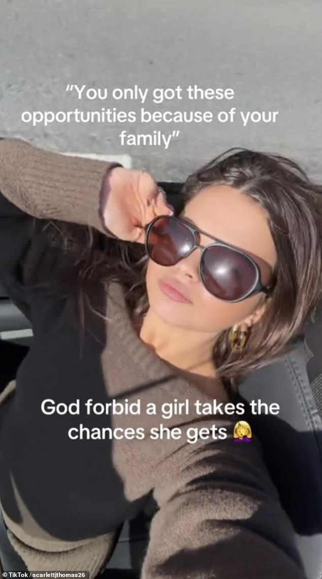 Scarlett has previously hit back at those who have criticised her for taking acting opportunities at such a young age