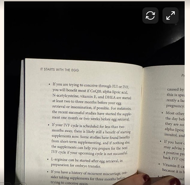 The teaser image for the upcoming Substack is a page detailing IVF