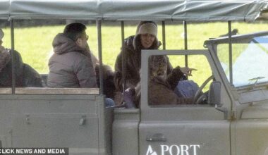 Cheryl in the open-sided safari Land Rover at Port Lympne during the £110 per person, two-and-a-half hour ¿ultimate safari¿