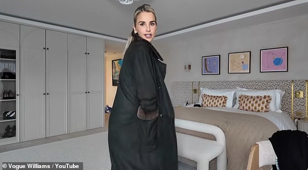 The I'm A Celebrity star revealed the adjoining room is a walk-in wardrobe to accommodate her ever-growing clothes collection