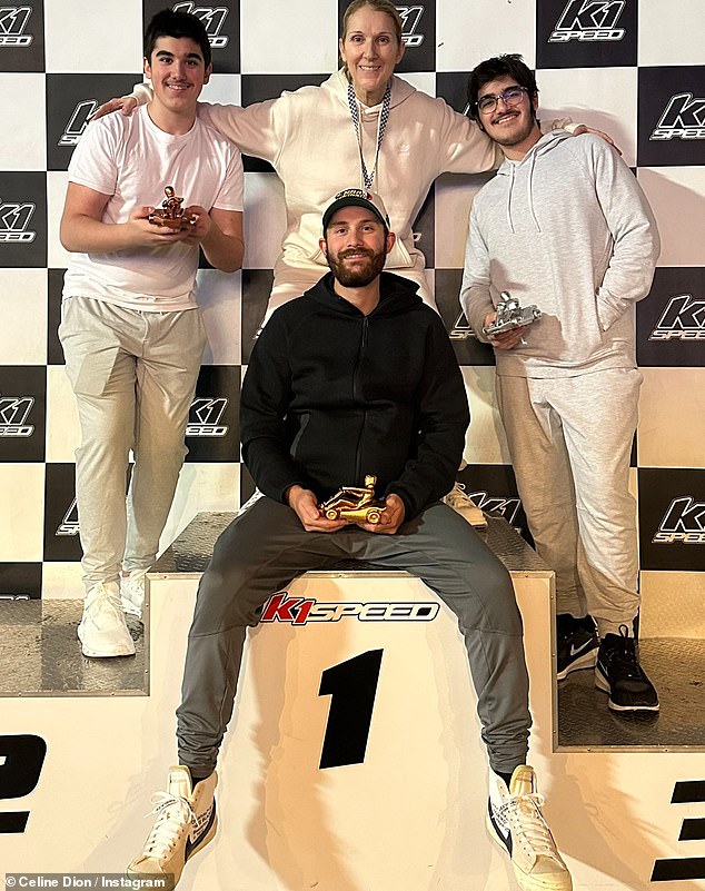 The music legend, 57, who is mother to René-Charles Angélil, 24, and twins Nelson Angélil and Eddy Angélil, 15, with her late husband René Angélil, shared a hilarious video showing her speaking to the camera while explaining her decision (pictured with her sons in 2022)