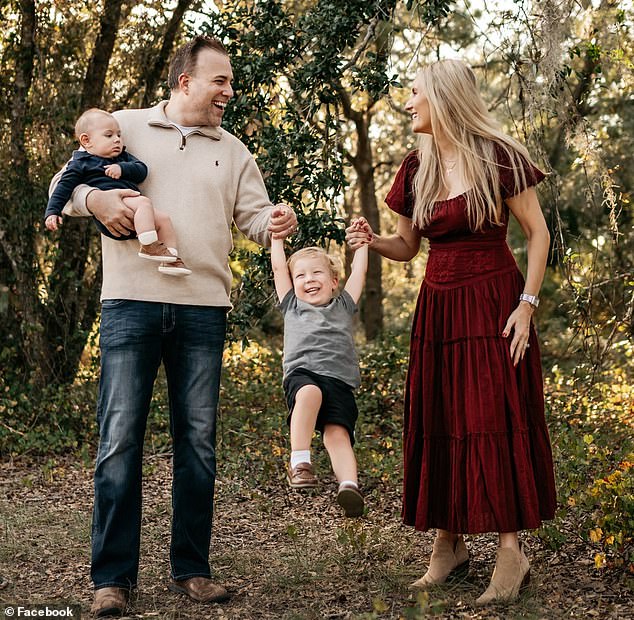 The father-of-two was shocked after being let go but wished the best to his coworkers and former employer. Pictured: Devitt with wife Elizabeth and their two children