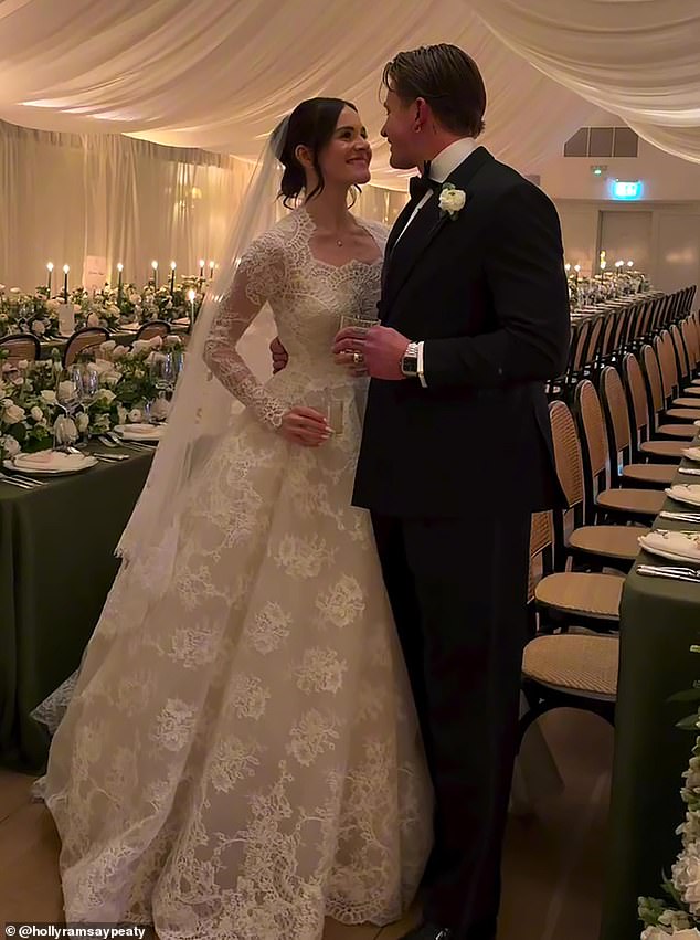 The chef proudly walked his daughter down the aisle as she tied the knot with Adam Peaty (pictured) in a lavish ceremony at Bath Abbey on December 27