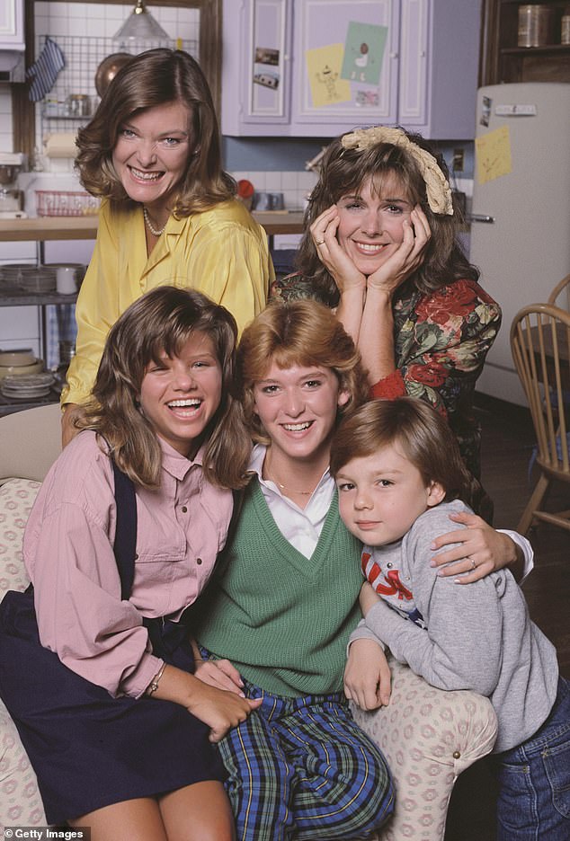 Frederick, pictured bottom R, also starred in the sitcom Kate & Allie